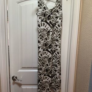 INC International Concepts Monochrome Tie-Dye Dress